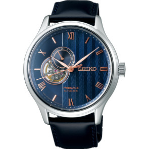 Klokkerem Seiko SSA421J1 / 4R39-00W0 Lær Svart 20mm